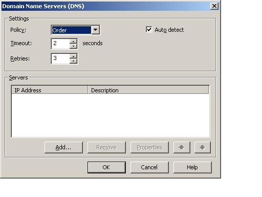 Configuring DNS settings for the VMware Server NAT device