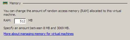 Configuring the memory assigned to a Hyper-V Virtual Machine