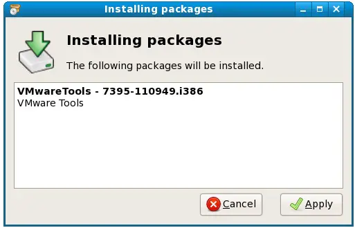 Installing VMware Tools on linux using the RPM installer