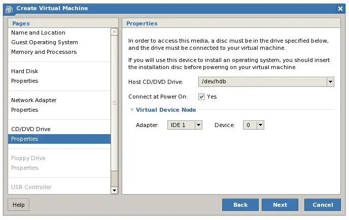 Adding a physical CD/DVD drive to a virtual machine