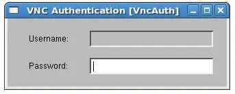 The vncviewer tool asks for a password if one was specified in the Xen domainU configuration file.