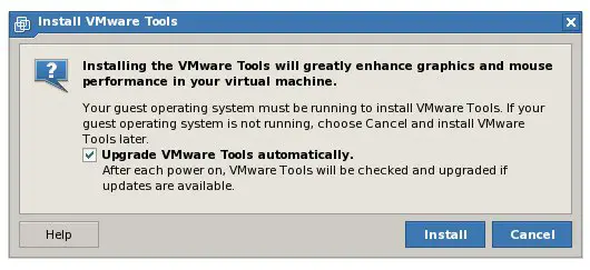 Configuring VMware Tools to automatically update