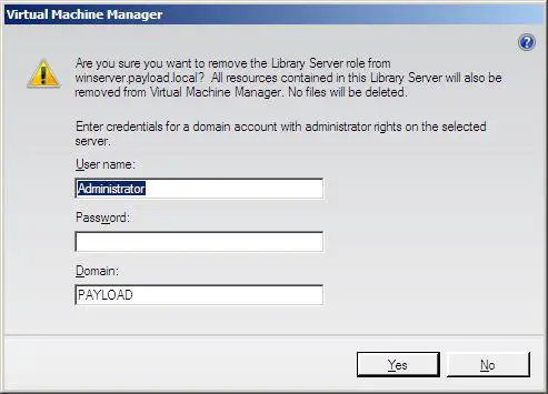 Removing a library server