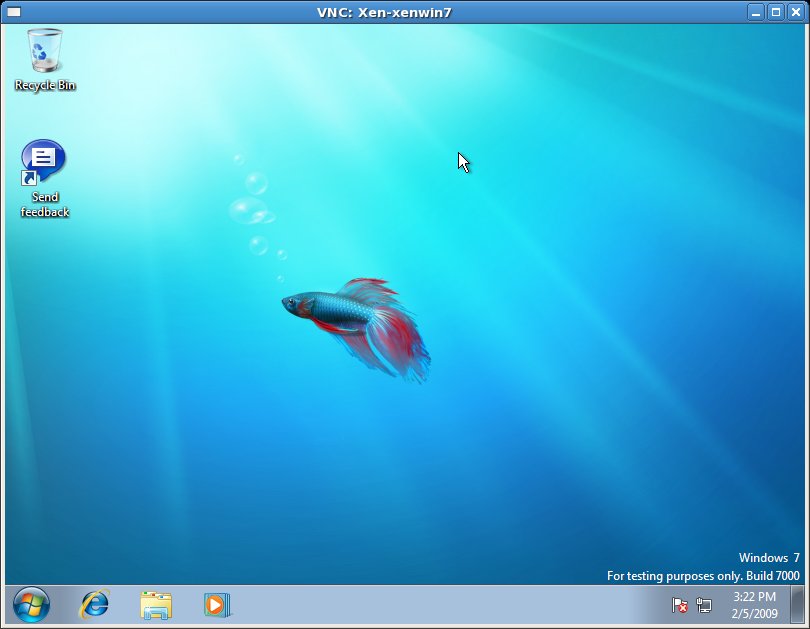 Windows 7 running as a Xen HVM guest