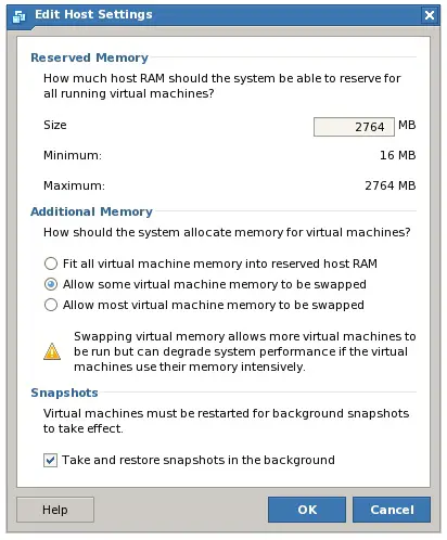 Configuring Host Reserved Memory Settings