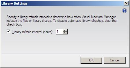 the VMM Library Settings dialog