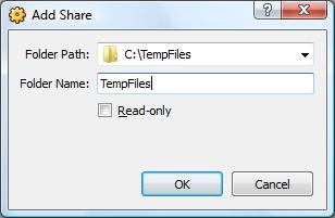 Adding a shared folder to a virtual machine in VirtualBox